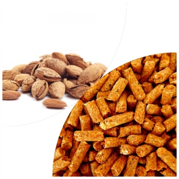 Almond nut shell pellets