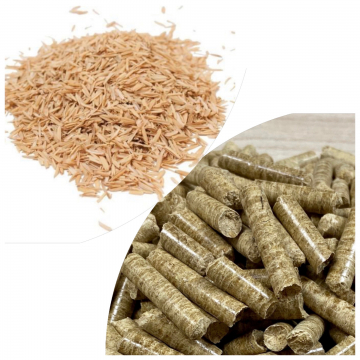 Rice husk pellets