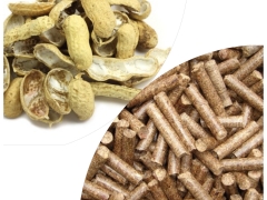 Peanut husk pellets